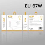 عکس محصول اداپتور شارژر EU 67W همراه با کابل