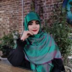 عکس محصول روسری نخ ابریشم ژاکارد دو رو