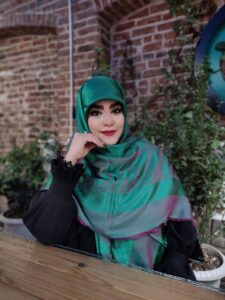 عکس محصول روسری نخ ابریشم ژاکارد دو رو