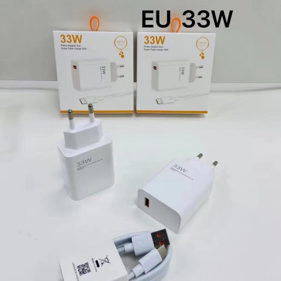 عکس محصول اداپتور شارژر EU 33W همراه با کابل