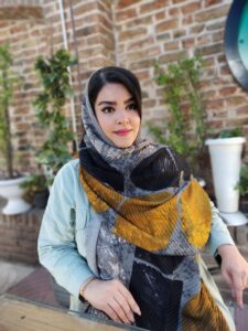 عکس محصول شال نخی چاپی منگوله دار