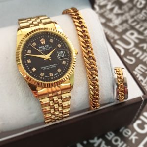 عکس محصول ست ساعت و دستبند و انگشتر زنانه و مردانه (اسپورت) رولکس