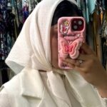 عکس محصول روسری مینی اسکارف کریستال مجلسی لمه رنگ شیری