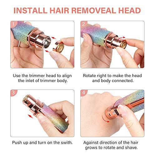 مو زن و شیور پوکه اکلیلی دو سر رنگین کمانی بلاولیس مدل BLAWLESS HX-203B