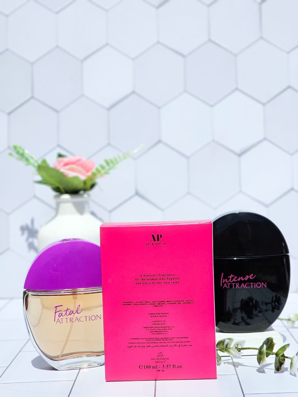 پک 2 تایی ادو پرفیوم و عطر زنانه و مردانه Art and Parfum Intense and Fatal Attraction