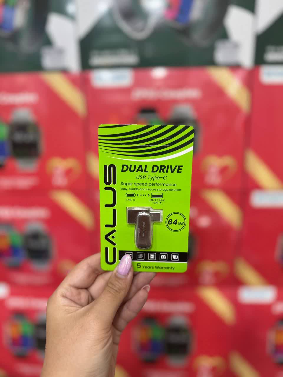 فلش مموری 64 گیگ کالوس CALUS DUAL DRIVE USB TYPE-C 64GB