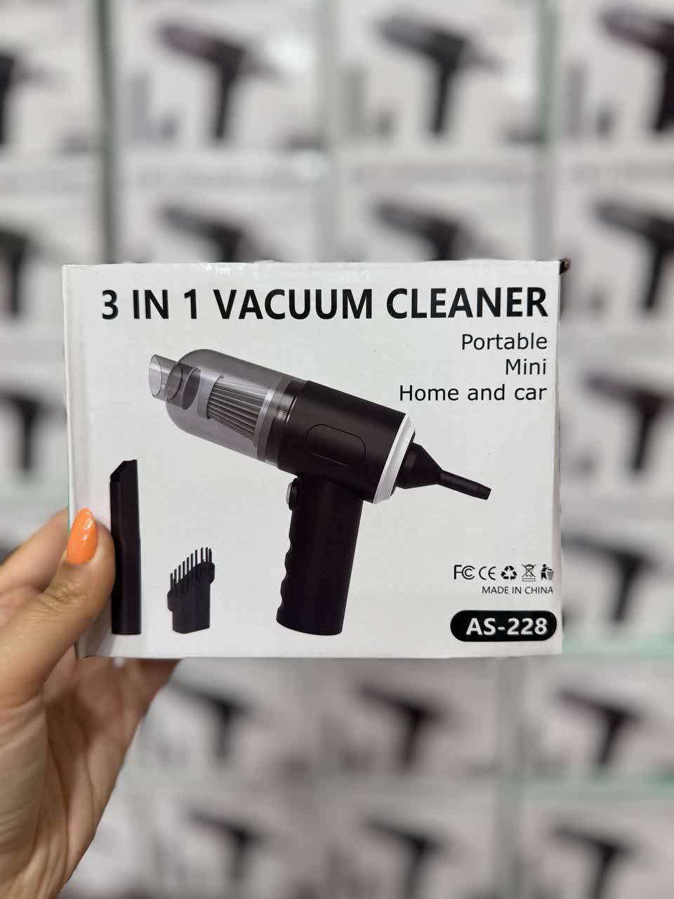 جارو شارژی خانه و خودرو 3 کاره VACUUM CLEANER AS-228 دارای قابلیت دمنده و مکنده