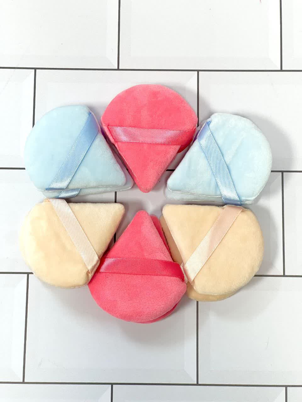 پد آرایشی پنکک انگشتی مخملی اورجینال کاملا حرفه ای (بسته 12 عددی)