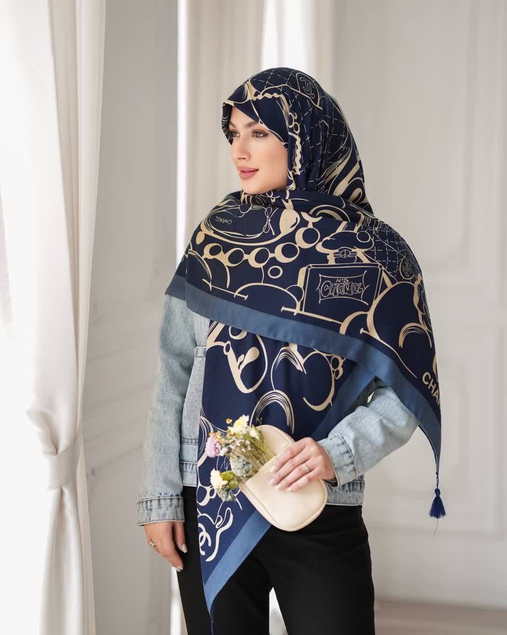 روسری سیا اسکارف منگوله دار