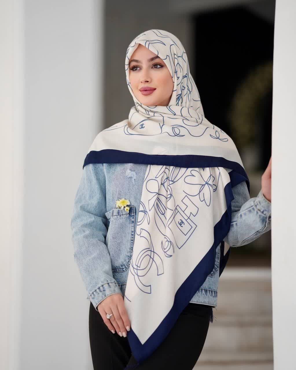 روسری سیا اسکارف منگوله دار