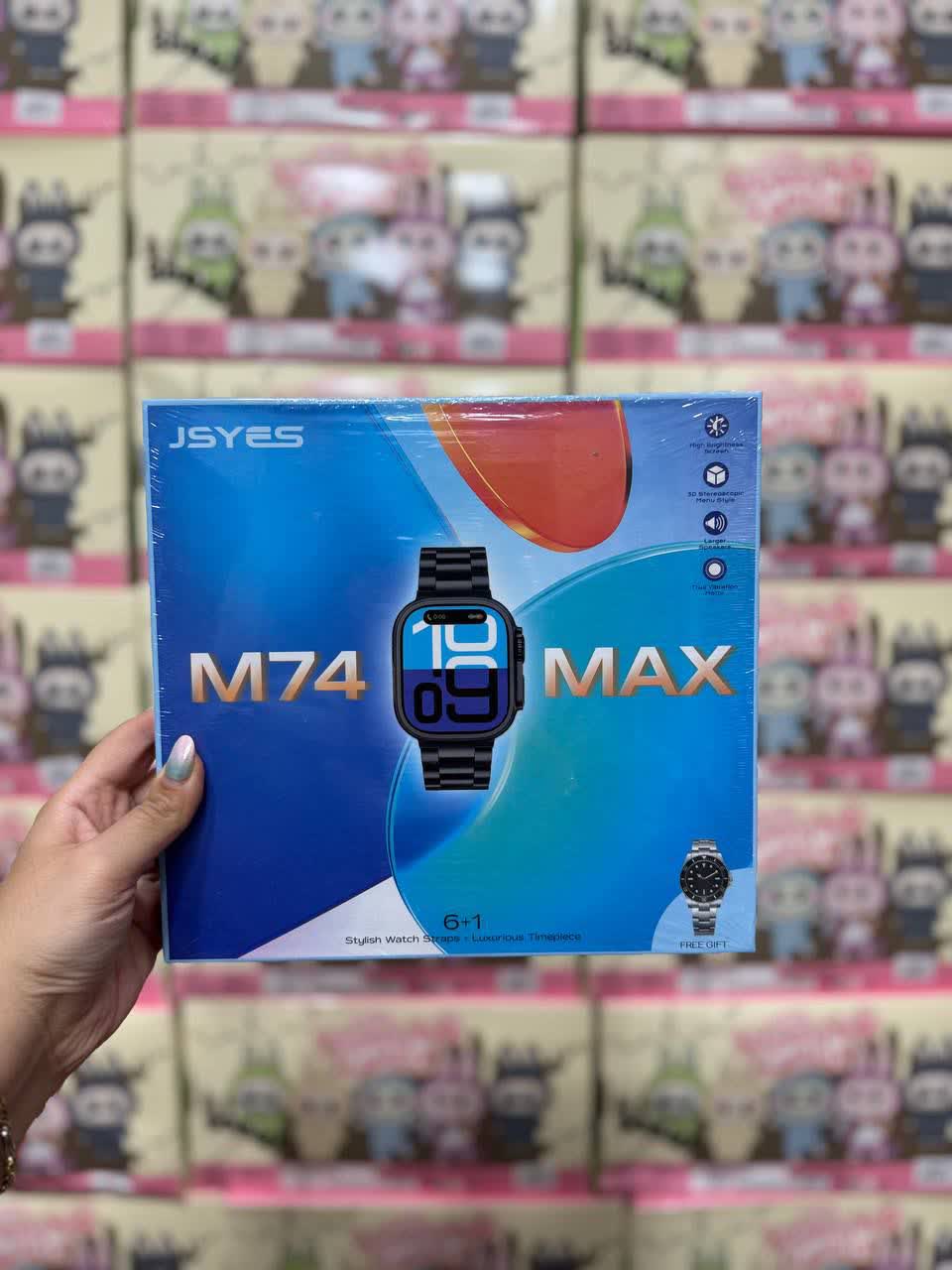 ساعت هوشمند دارای 6 بند متنوع JSYES M74 MAX به همراه ساعت مچی عقربه ای حرفه ای