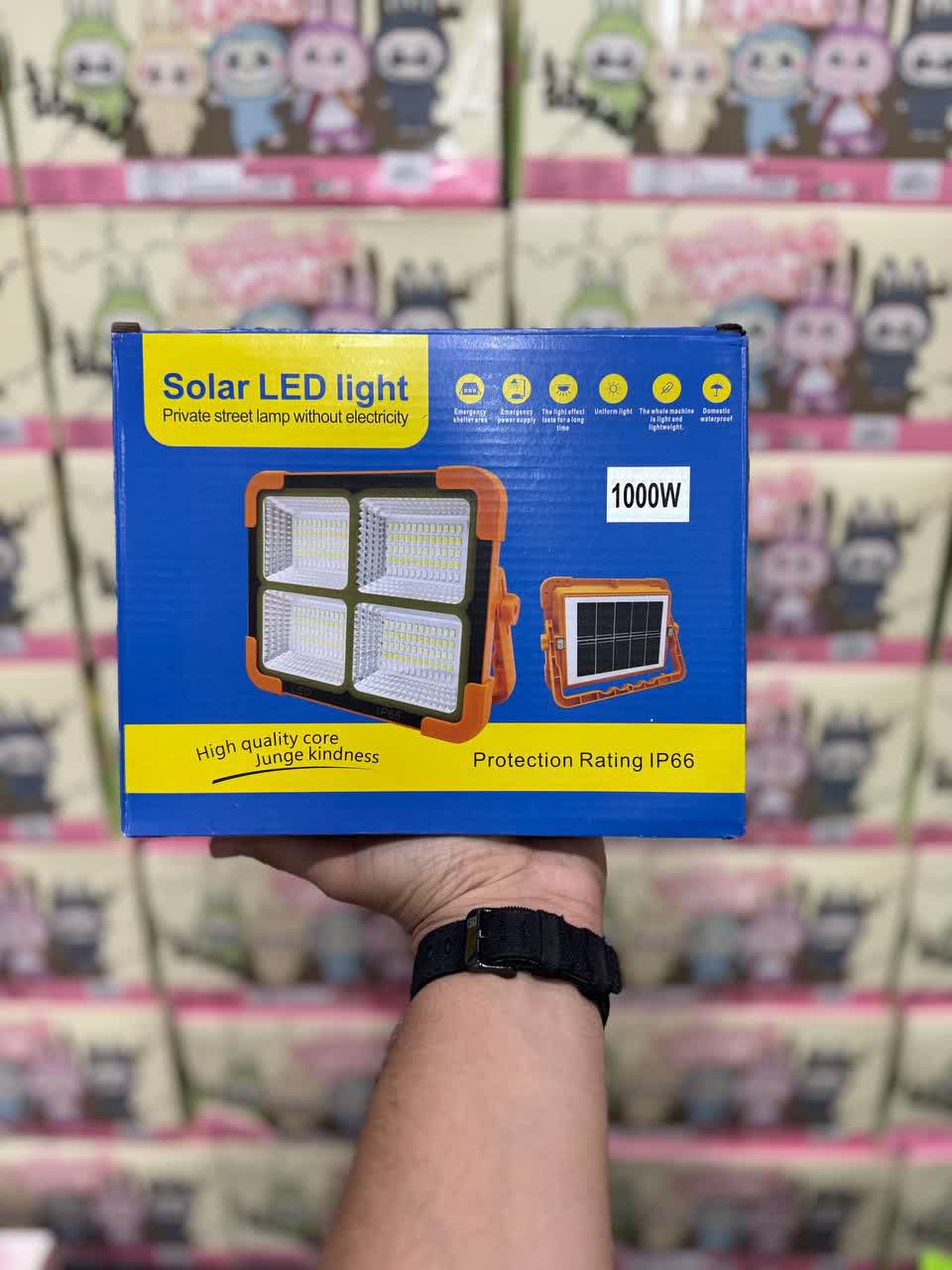 چراغ پروژکتور خورشیدی 1000 وات SOLAR LED مهتابی و آفتابی دارای قابلیت چراغ پلیسی
