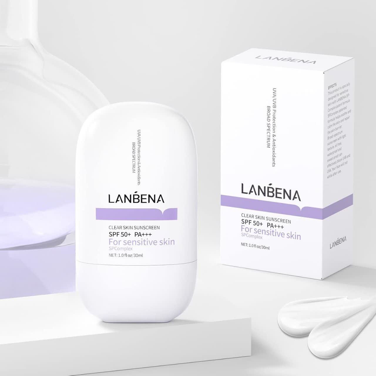 کرم ضد آفتاب شفاف کننده پوست لانبنا +++LANBENA Clear Skin Sunscreen SPF 50+ PA وارداتی