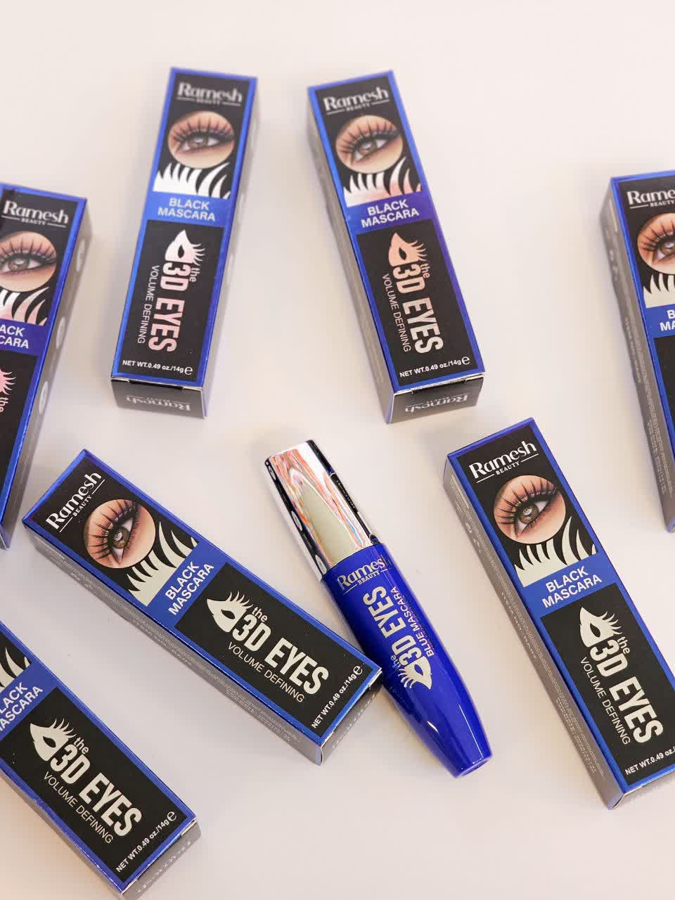عکس محصول ریمل مشکی فرچه ژله ای رامش Ramesh مدل Ramesh 3D EYES Mascara Blue نسخه وارداتی