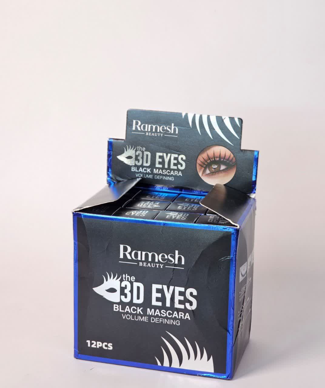 عکس محصول ریمل مشکی فرچه ژله ای رامش Ramesh مدل Ramesh 3D EYES Mascara Blue نسخه وارداتی