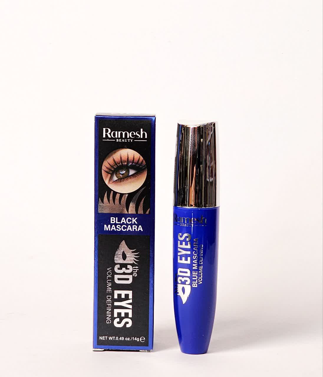 عکس محصول ریمل مشکی فرچه ژله ای رامش Ramesh مدل Ramesh 3D EYES Mascara Blue نسخه وارداتی