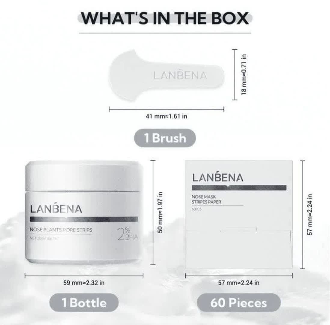 ماسک پاک کننده منافذ و جوش های سرسیاه بینی (سایز بزرگ ) لانبنا LANBENA LB628 اورجینال وارداتی