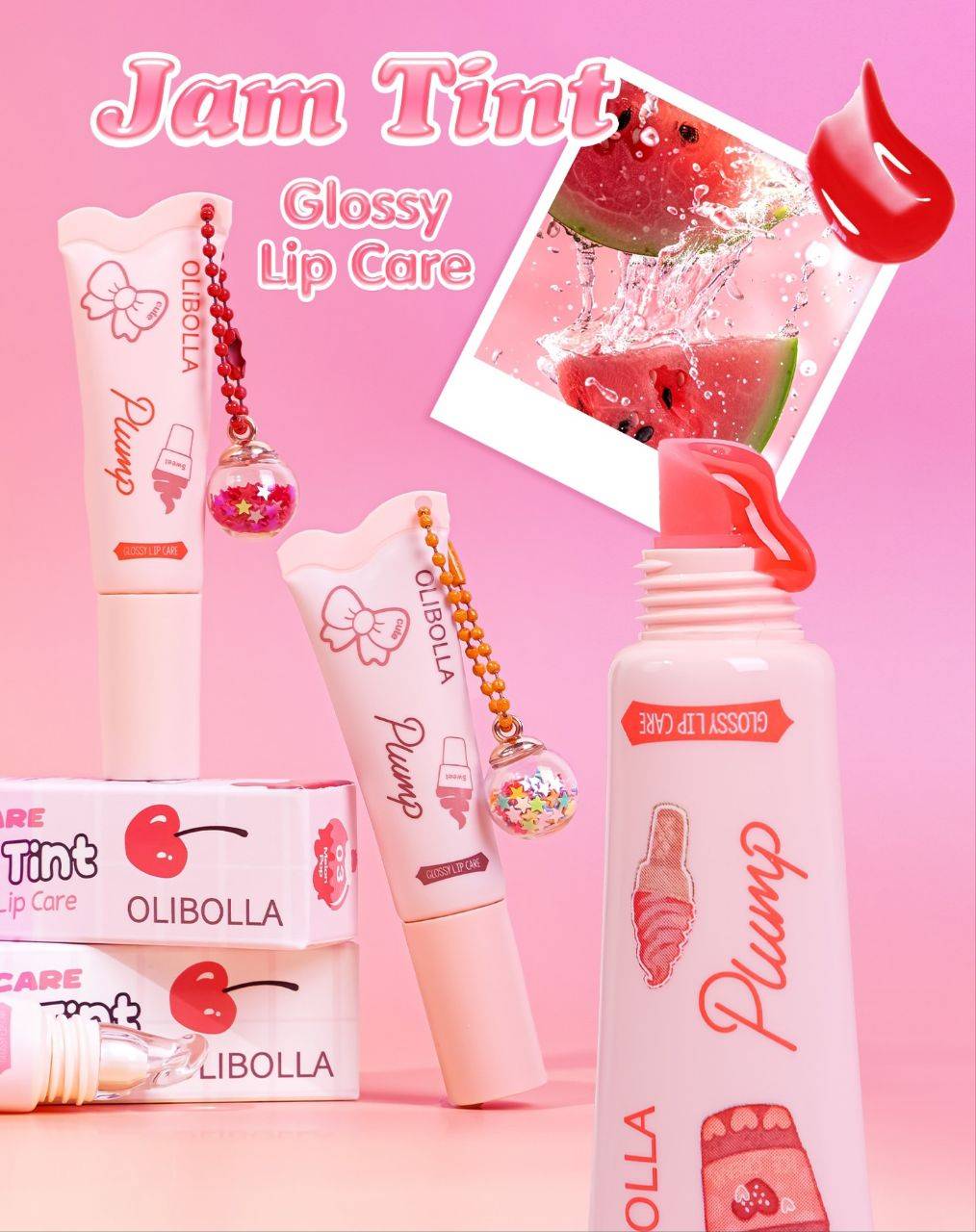 لیپ گلاس بستنی نرم کننده و براق کننده اولی بولا OLIBOLLA JAM TINT اورجینال وارداتی