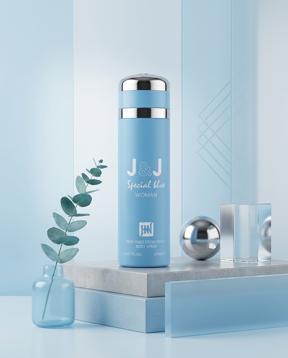 اسپری بدن و دئودورانت زنانه جانوین جکوینز مدل اسپشیال بلو J & J SPECIAL BLUE اورجینال وارداتی